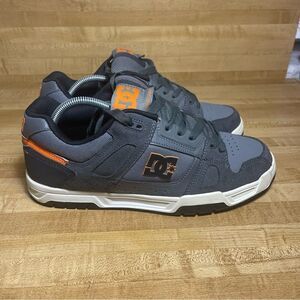DC Shoes Men's Stag Low Top Sneaker Shoes Gray/Orange Skate Shoes 320188 Mens 11